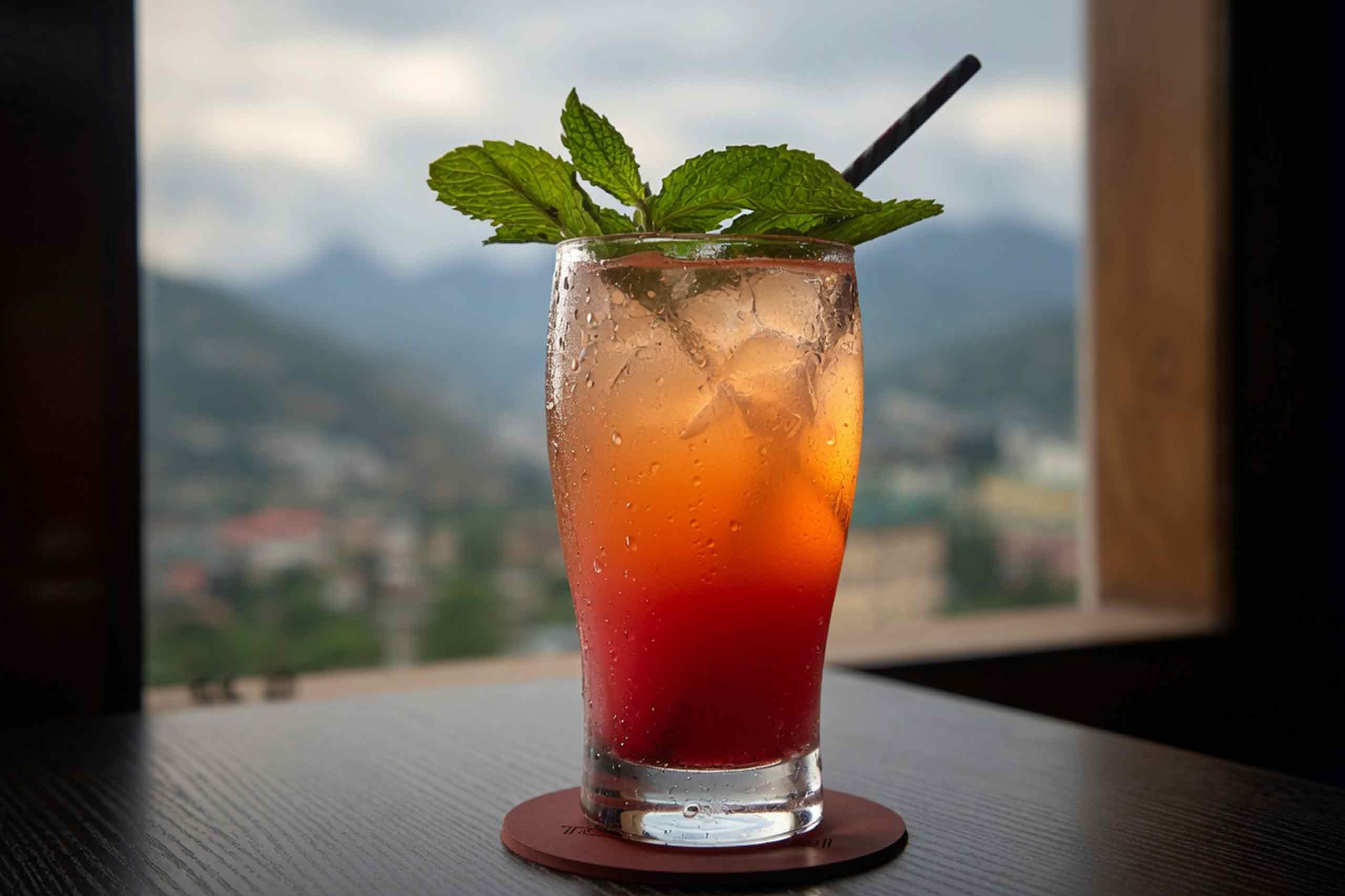 Drinks menu at The Spirits Lounge